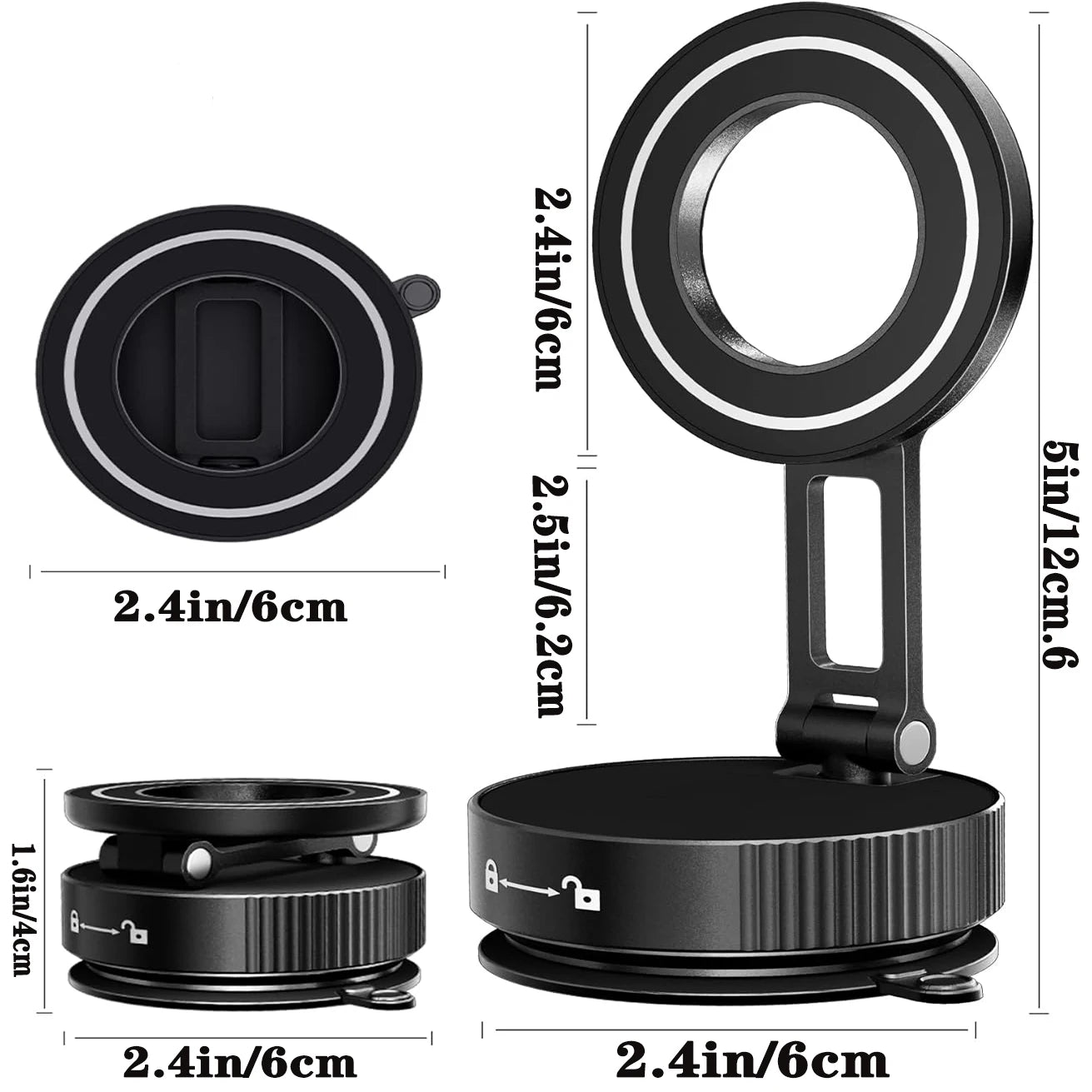 Frozari - Vacuum magnetic phone holder
